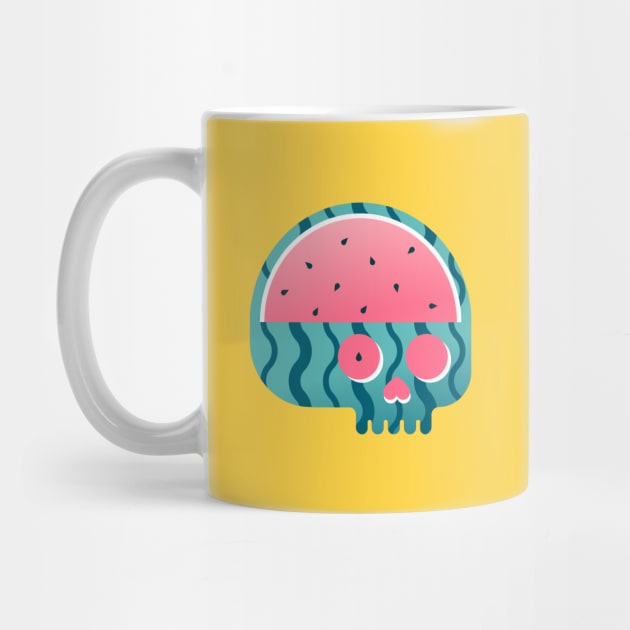 Watermelon Skull by noeyedeer